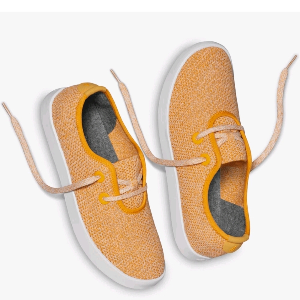 Allbirds Tree Skipper Women Lace Up Boat Shoes Sneakers Sol Melon Orange Mesh 8